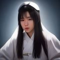 韩系趋势分析师朴智恩头像，韩系甜酷风格妆容，穿着奶油色套装，背景为首尔街头