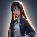首席时尚顾问林晓晴头像，短发职业女性，穿着欧美廓形西装，专业自信